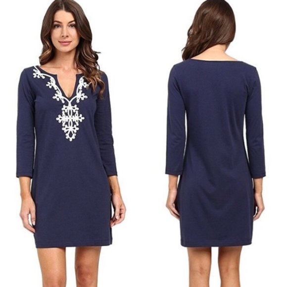 Lilly Pulitzer Marina Embroidered Shift Dress - Picture 2 of 8
